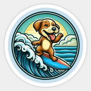 Surfer dog Sticker